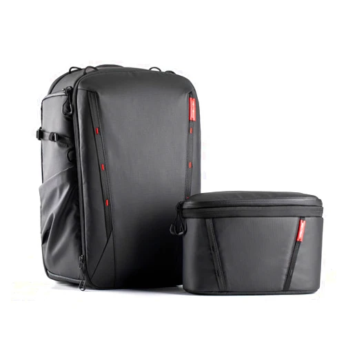 PGYTECH OneMo 2 25L-33L Camera Backpack with Shoulder Bag for Photographers, Waterproof Large Camera Bag for Canon/Nikon/Sony/dji Drone/Laptop/Tripod, Black