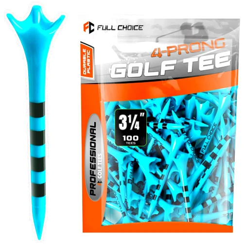 Full Choice Extra Durable 4 Prongs Plastic Golf Tees -100 Pack (2-3/4
