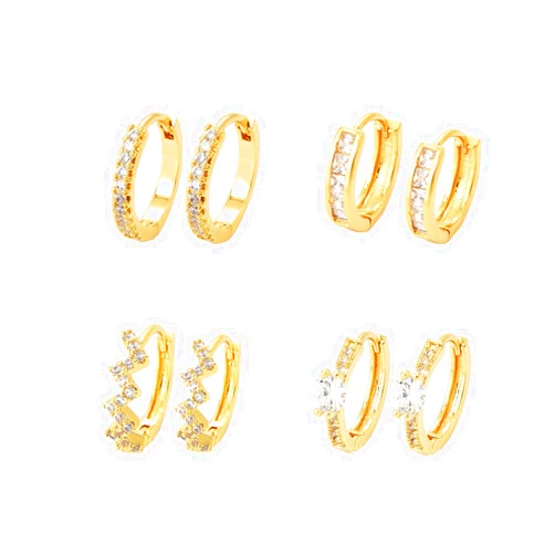 ALYXUY Small Gold Huggie Hoop Earrings Set for Women, Hypoallergenic Twisted Cartilage Hoops Lightweight, Tiny Diamond Hoop Earrings Jewelry for Multiple Piercing