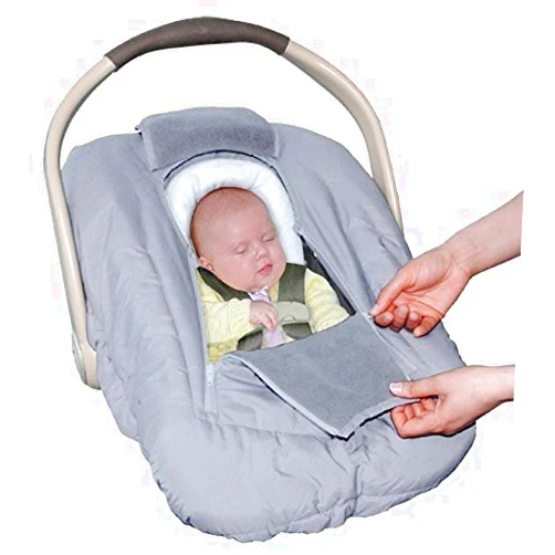 Jolly Jumper Sneak a Peek Sneak-a-Peek Infant Carseat Cover Deluxe Gray