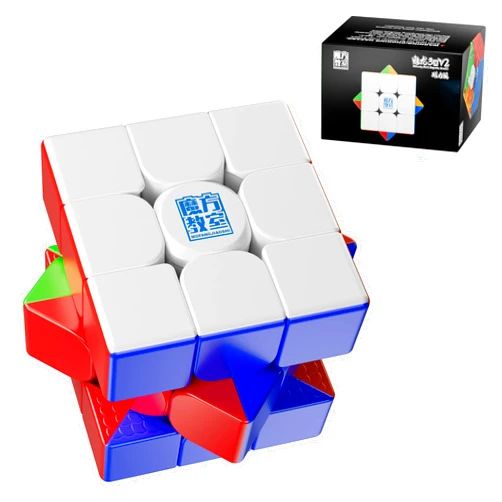 CuberShop Moyu Meilong 3M V2 Magnetic Stickerless 3x3 Speed Cube, MFJS Meilong 2024 3 by 3 Budget Cube, Fast and Smooth Brain Teaser Problem Solving Puzzle(Moyu Meilong3M V2 2024 Magnetic Standard)
