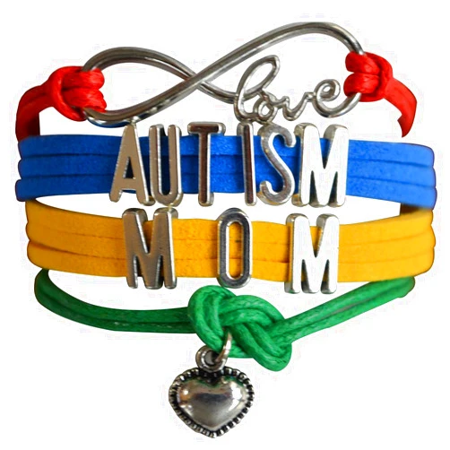 Infinity Collection Autism Mom Bracelet, Autism Awareness Jewelry for Women, Autism Puzzle Piece Bracelet, Mom Jewelry, Gift for Mom, Proud Mama Adjustable Bracelet