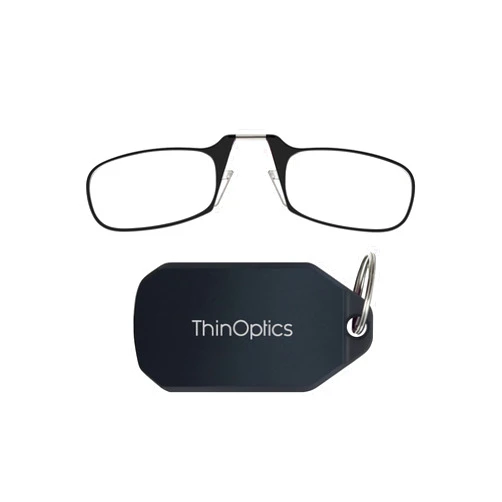 ThinOptics Keychain Case and Readers Rectangular Reading Glasses