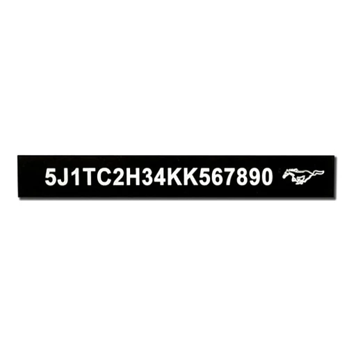 EnMEngraving Custom Engraved Outdoor Hull Identification Number Plate Black Aluminum Made in USA (Black, Small)