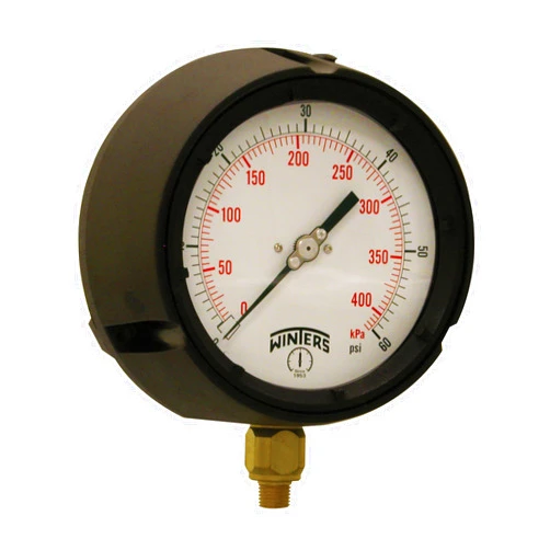 Winters Instruments Winters PPC Series Phenolic Dual Scale Process Pressure Gauge with Brass Internals, 0-60 psi/kpa, 4-1/2