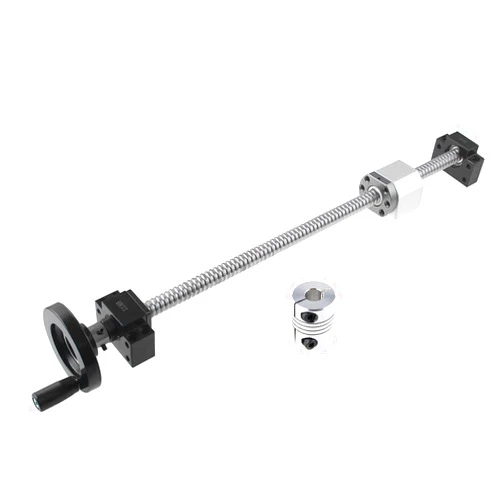 ANWOKIT SFU1605 Ball Screw 900mm BallScrews with a Ballnut + Handwheel nut + BK12/BF12 End Support, and Coupler with end Machining High Precision for CNC Machinery Machine