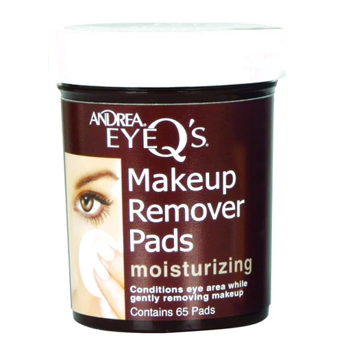 Andrea Eye Q's Moisturizing Eye Makeup Remover Pads, 65-Count (Pack of 3)