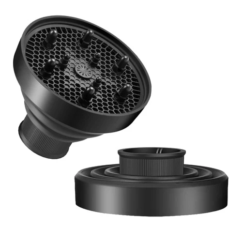 WAJIAYON Universal Collapsible Hair Dryer Diffuser Attachment- Salon Grade tool,Lightweight Foldable Portable Travel Folding Design Fit Most of blow Dryers-Black