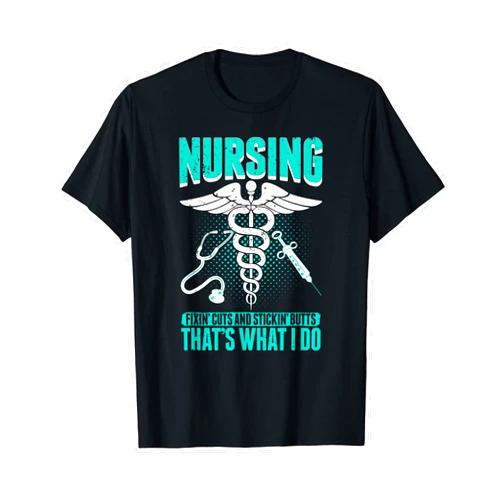 Minnesota Bobs Nursing Fixin Cuts and Stickin Butts Nurse T Shirt