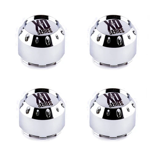 XD SERIES 4 Pack KMC XD Series 464K106 Chrome Wheel Center Cap 6 Lug