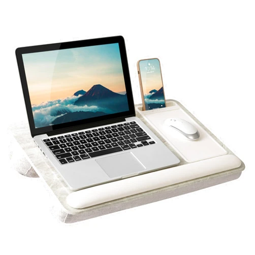LAPGEAR Home Office Pro Lap Desk with Wrist Rest, Mouse Pad, and Phone Holder - Taj Mahal Marble - Fits up to 15.6 Inch Laptops - Style No. 91601