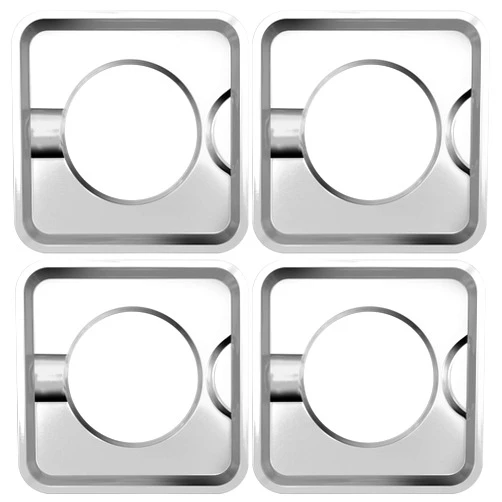 Manesi Chrome Square Gas Range Drip Pan 7.65''x7.65'' Pack of 4 Replaces SGP-400 786333 WP786333 AP6011553 PS11744751 by Manesi