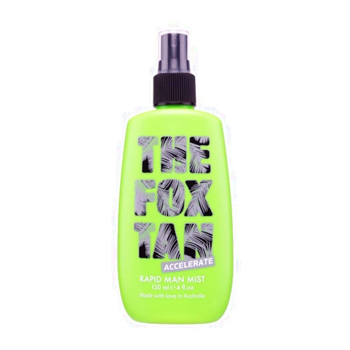 The Fox Tan Rapid Man Mist, Tanning Accelerator For Darker & Faster Tans, Creates Flawless Tan Skin For Men & Women, Vegan & Cruelty Free, 120mL