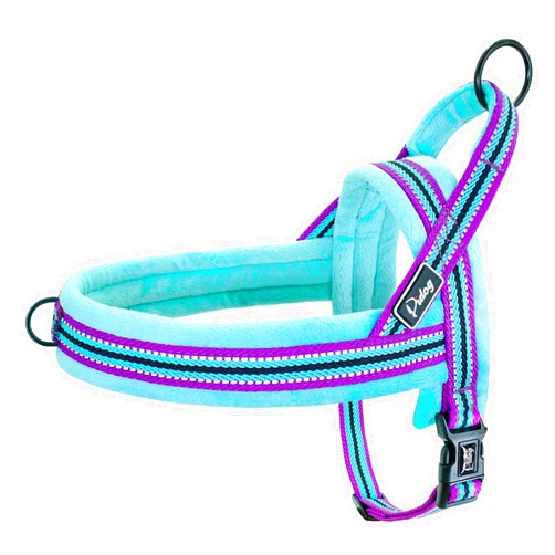 Didog Soft Flannel Padded Dog Vest Harness, Escape Proof/Quick Fit Reflective Dog Strap Harness,Easy for Walking Training (XS:Chest 15-18