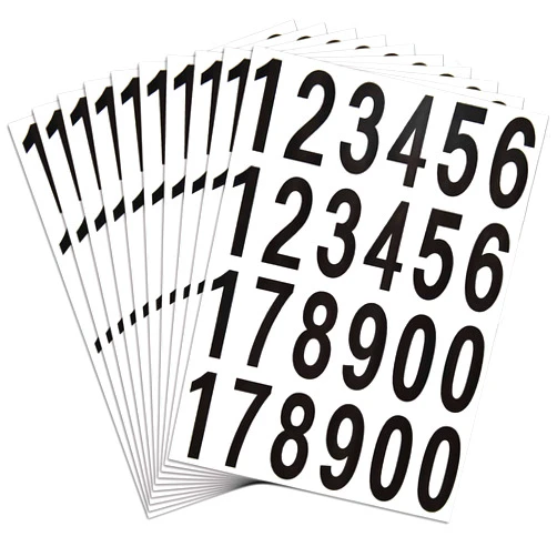 Outus 240 Pieces 10 Sheets Mailbox Numbers Stickers Self Adhesive Vinyl Numbers for Residence and Mailbox Signs
