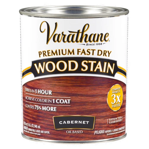 Varathane 262016 Premium Fast Dry Wood Stain, Quart, Cabernet