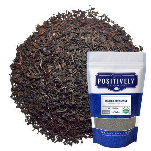 Organic Positively Tea Company, English Breakfast Black Tea, Loose Leaf, 4 Ounce