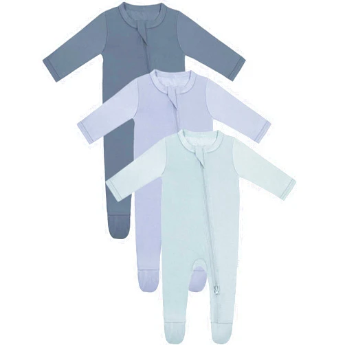 RRP Unisex Baby Footies Pajamas,Rayon Derived From Bamboo,Buttery Soft Sleep 'N Play PJs,2-Way Zipper Closure,0-18 Months