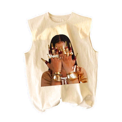 RoseSeek Retro Graphic Tank Top for Men Crew Neck Summer Sleeveless Tops Hippop Streetwear