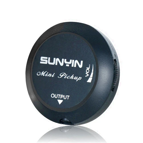 SUNYIN Acoustic Guitar Pickup,Piezo Transducer Contact Microphone Self-adhesive Easily AMP UP for Acoustic Classical Violin Ukulele Mandolin Banjo Cello Kalimba Drum (Black)