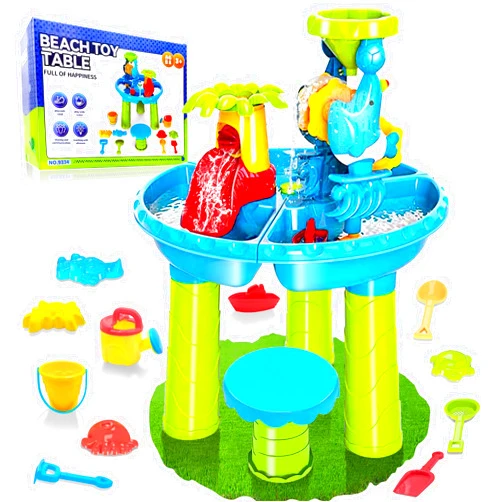 VINTOP Water Table Toys for Toddlers, Kids Sand and Water Toys for 1, 2, 3, 4, 5, 6, 8+ Year Old, Backyard Water Activity Table, Outside Beach Summer Sensory Toys, Bath Toy Playset for Boys Girls