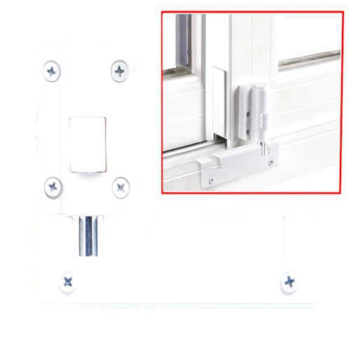HauSun Patio Sliding Door Security Foot Lock Kick Lock, Fits on Top Rail-Childproof Patio Door Guardian-or Bottom Rail-Foot Operated-Keep Your Family Safe and Secure(1 Pack,White)
