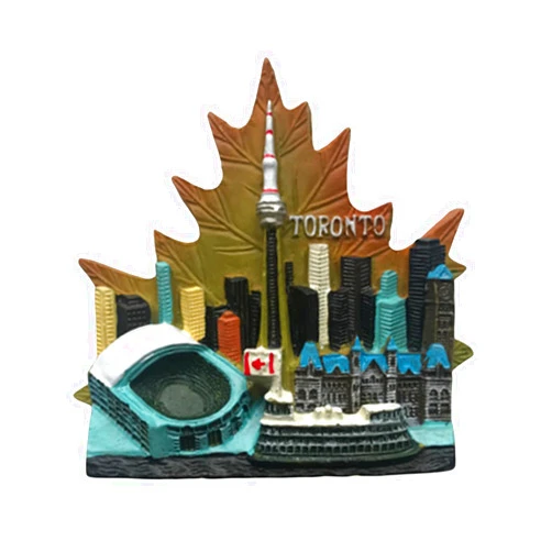 ZPPDECOR 3D Toronto Skyline Canada Tourists Souvenir Gift Collectible Fridge Magnet Sticker The CN Tower Zenith Building for Home & Kitchen Decoration
