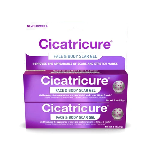 Cicatricure Face & Body Scar Gel, Reduces The Appearance of Old & New Scars, Stretch Marks, Surgery, Injuries, Burns and Acne Scar Treatment, 1 Ounce (Pack of 2)