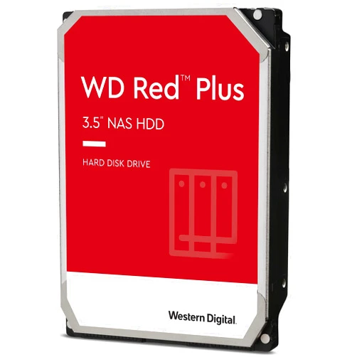 Western Digital 6TB WD Red Plus NAS Internal Hard Drive HDD - 5400 RPM, SATA 6 Gb/s, CMR, 256 MB Cache, 3.5