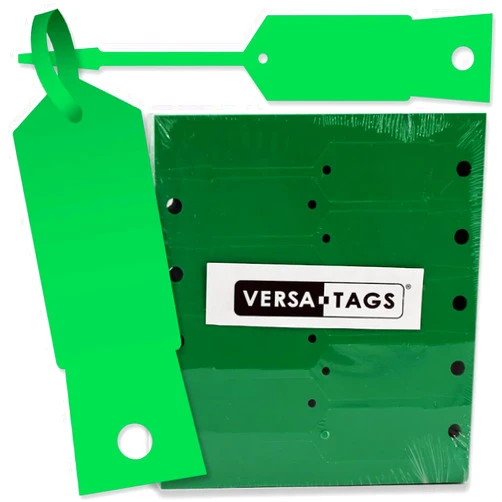 Arrow 1851 Green Self-Locking Arrow Key Tags (1,000 per Pack) Size 4 1/2
