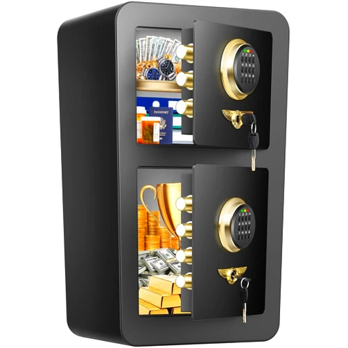 GHJGAGE [2024 HOT] 4.5 Cu ft Large Home Safe Fireproof Waterproof with DOUBLE SAFES, Heavy Duty Fire proof Safe Boxes for HOME USE with Combination Lock, Digital Security Safe for Home Business Office