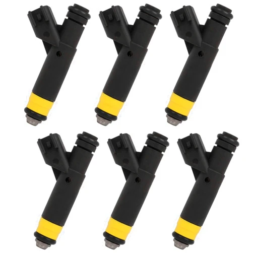 LSAILON Engine Fuel Injectors LSAILON 6 Pieces Fuel Injector fit for 2001-2003 for Ford for F-150 4.2L, 2004 for Ford for F-150 Heritage 4.2L, 2000-2001 for Ford for Mustang 3.8L, 1 Holes