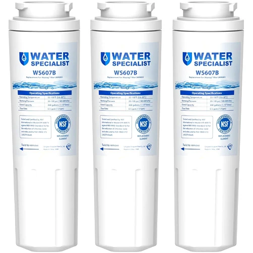 Waterspecialist UKF8001 Water Filter, Replacement for EveryDrop Filter 4, Whirlpool EDR4RXD1, 4396395, Wrx735sdbm00, Mfi2570fez Msd2651heb, Krfc300ess01, Pack of 3