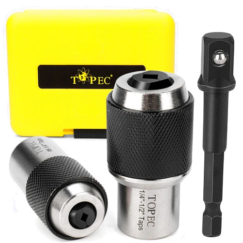 Topec Tap Socket Set, 3PCS Tap Extractor Tool with Adjustable Jaws, Tap Sockets with a 3/8