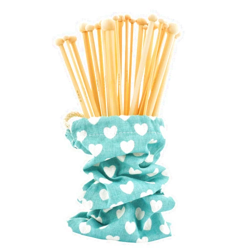 Celley 18 Pairs Smooth Bamboo Knitting Needles with Pouch (9 3/4 Inches Length, Sizes US 0 to US 15)