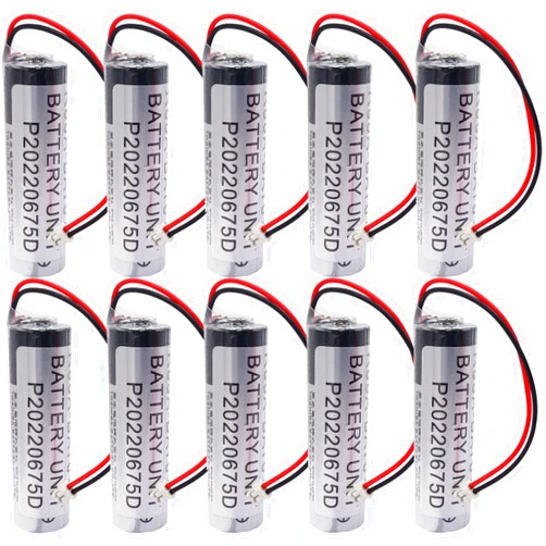 Moneyu 10 PCS for Omron R88A-BAT01G Battery 3.6V 2000mAh for PLC Backup Battery ER6V
