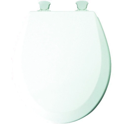 Mayfair 46EC 000 Molded Wood Toilet Seat with Lift-Off Hinges, Round, White
