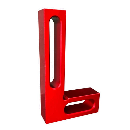 Lkonwee 90 Degree Mini Positioning Square, Small Pocket Right Angle Clamps Woodworking Carpenter Tool, Check Square on Carpenter Cutting Tools (Red)