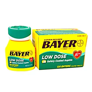 Bayer Healthcare - Bayer Low Dose Safety Coated Aspirin 81 mg. - 120 Enteric-Coated Tablets