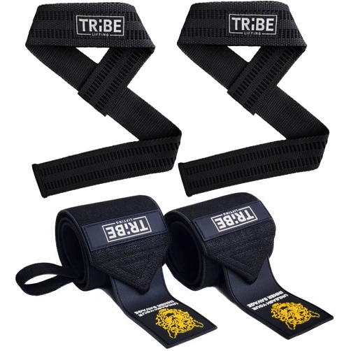 Tribe Lifting Heavy Duty Wrist Wraps and Lifting Straps - 21
