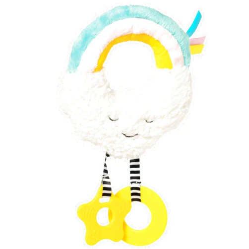 Manhattan Toy Cherry Blossom Days Cloud Baby Circle Rattle with Crinkle Paper and Teethers