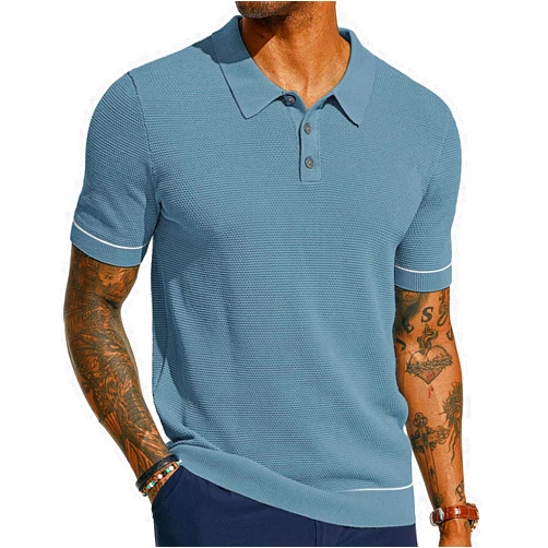 PJ PAUL JONES Mens Polo Shirts Short Sleeve Textured Knit Polo Shirts