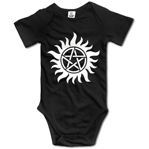 Pengshiliu Supernatural Infant Toddler Climbing Bodysuit Short Sleeve Romper Jumpsuit Black