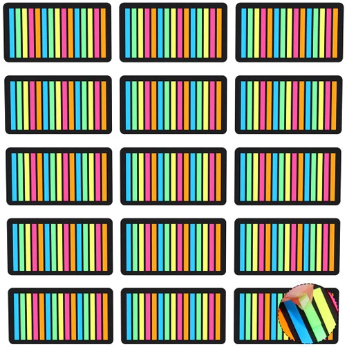Zonon 4500 Pcs Highlighter Tapes Removable Transparent Sticky Page Markers Index Tabs Sticky Note Text Highlighter Strips Tabs Neon Page Flag for Books Office School Supplies