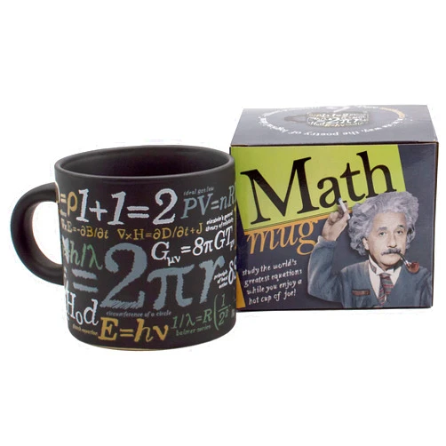 The Unemployed Philosophers Guild Math Mug - Sip Your Coffee While Learning Famous Mathematical Formulas and Equations, Comes in a Fun Gift Box, 14oz