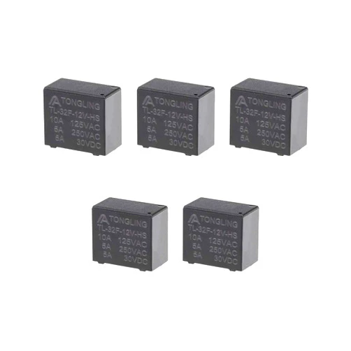 uxcell 5 Pcs TL-32F-12V-HS DC 12V Coil SPST 4 Pin PCB Electromagnetic Power Relay
