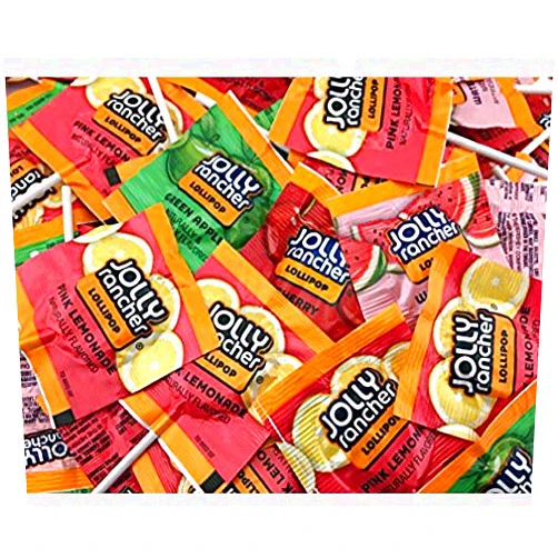 Jolly Rancher Lollipops, Original Flavors Mix, Flat Shape (Pack of 2 Pounds) 2 Pound (Pack of 1)