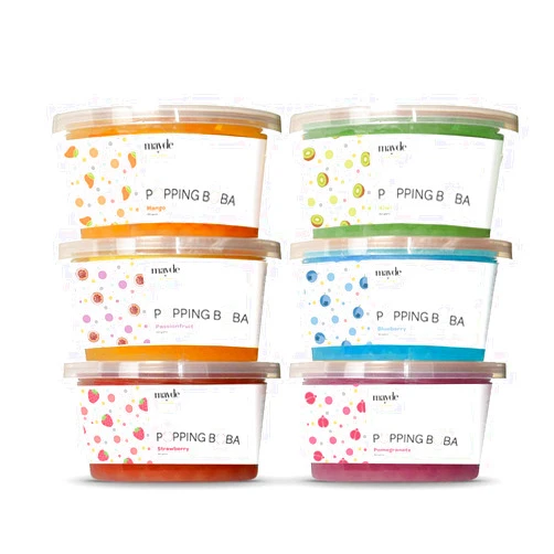 Mayde 6-Flavor Popping Boba Pearls Party Kit (6-Pack, 490 Grams)