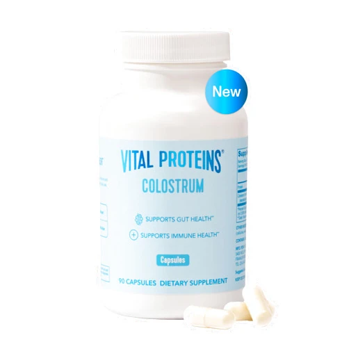 Vital Proteins Bovine Colostrum Supplement 90 Capsules for Gut Health, Immune Support with 40% IgG Premium Bovine Colostrum Superfood, Unflavored, 30 Servings