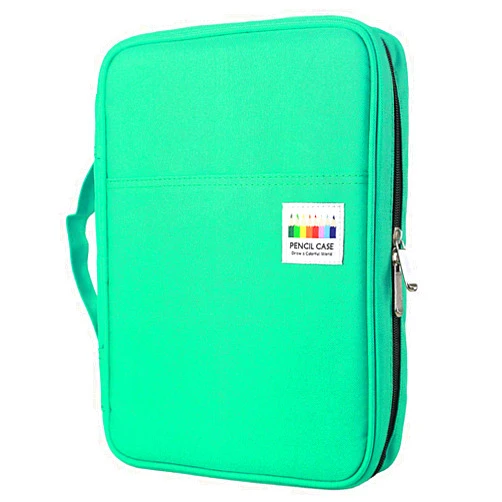 YOUSHARES 166 Slots Colored Pencil Case, 110 Slots Gel Pens fo Coloring Case Organizer, Handy Multilayer Color Pencil Holder for Glitter Gel Pens, Refills, Colored Pencils for Adults & Artist (Green)